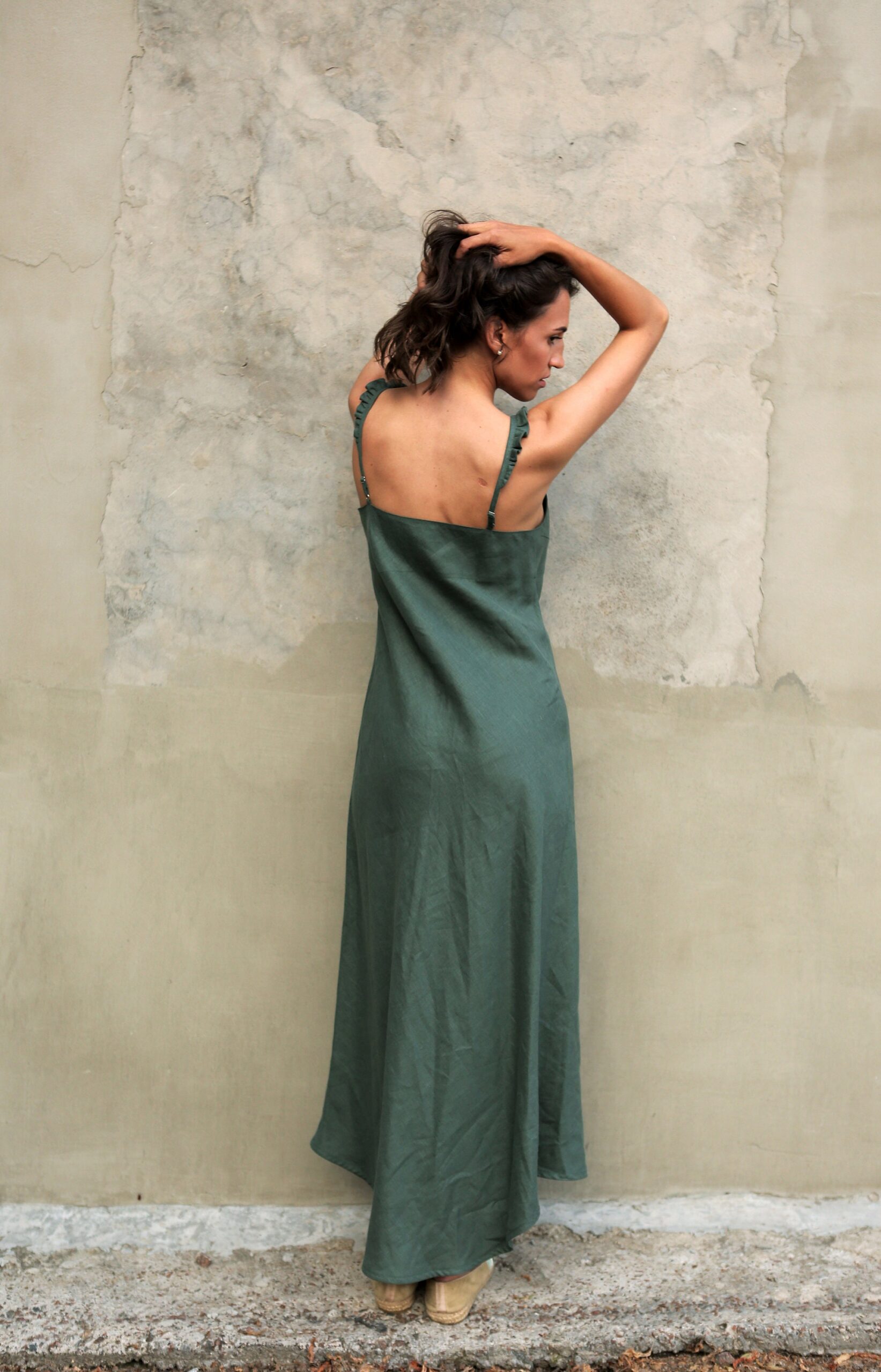 Linen Dress Sleeveless Maxi Length V3 - Image 5