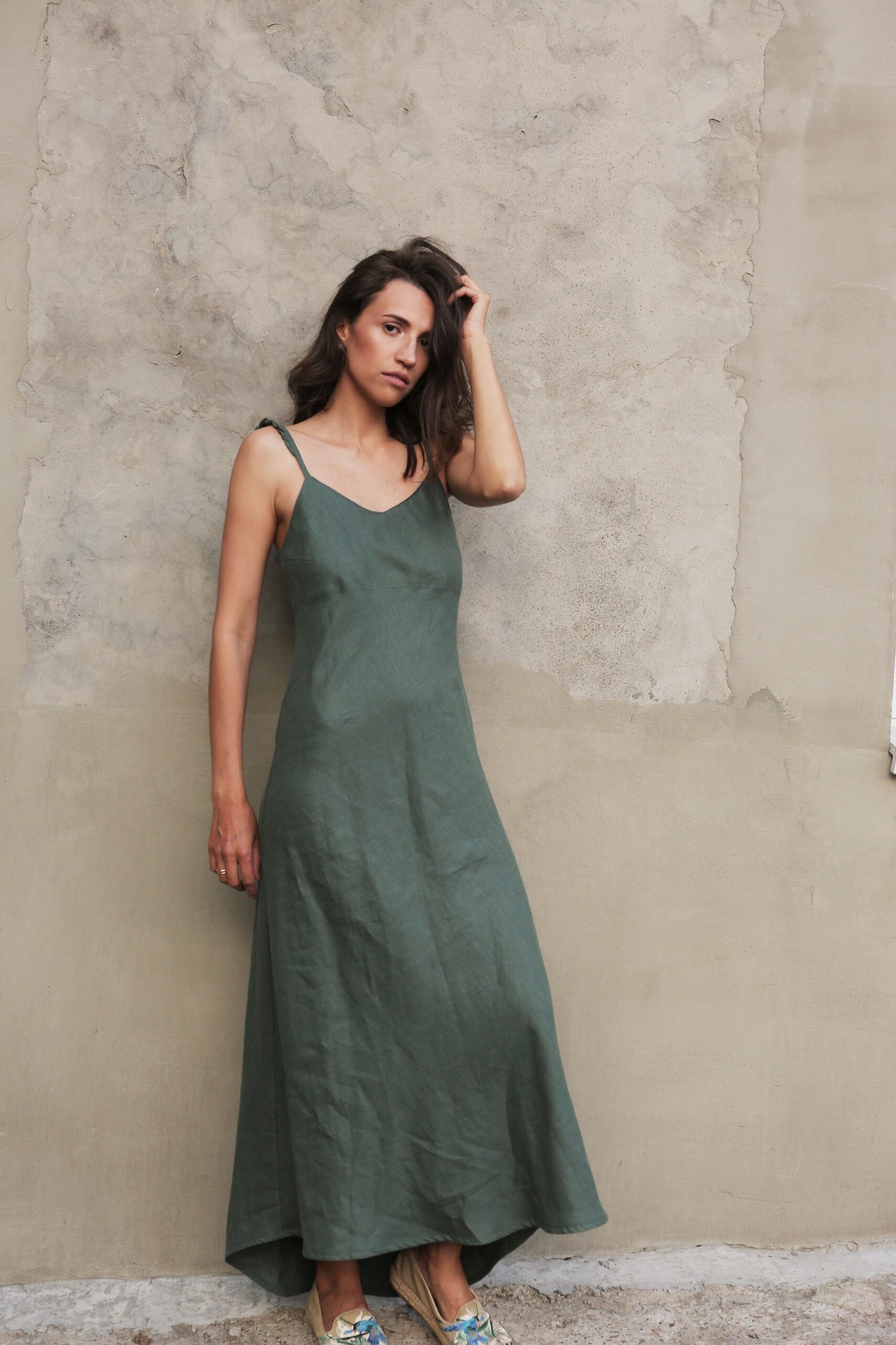 Linen Dress Sleeveless Maxi Length V3 - Image 6