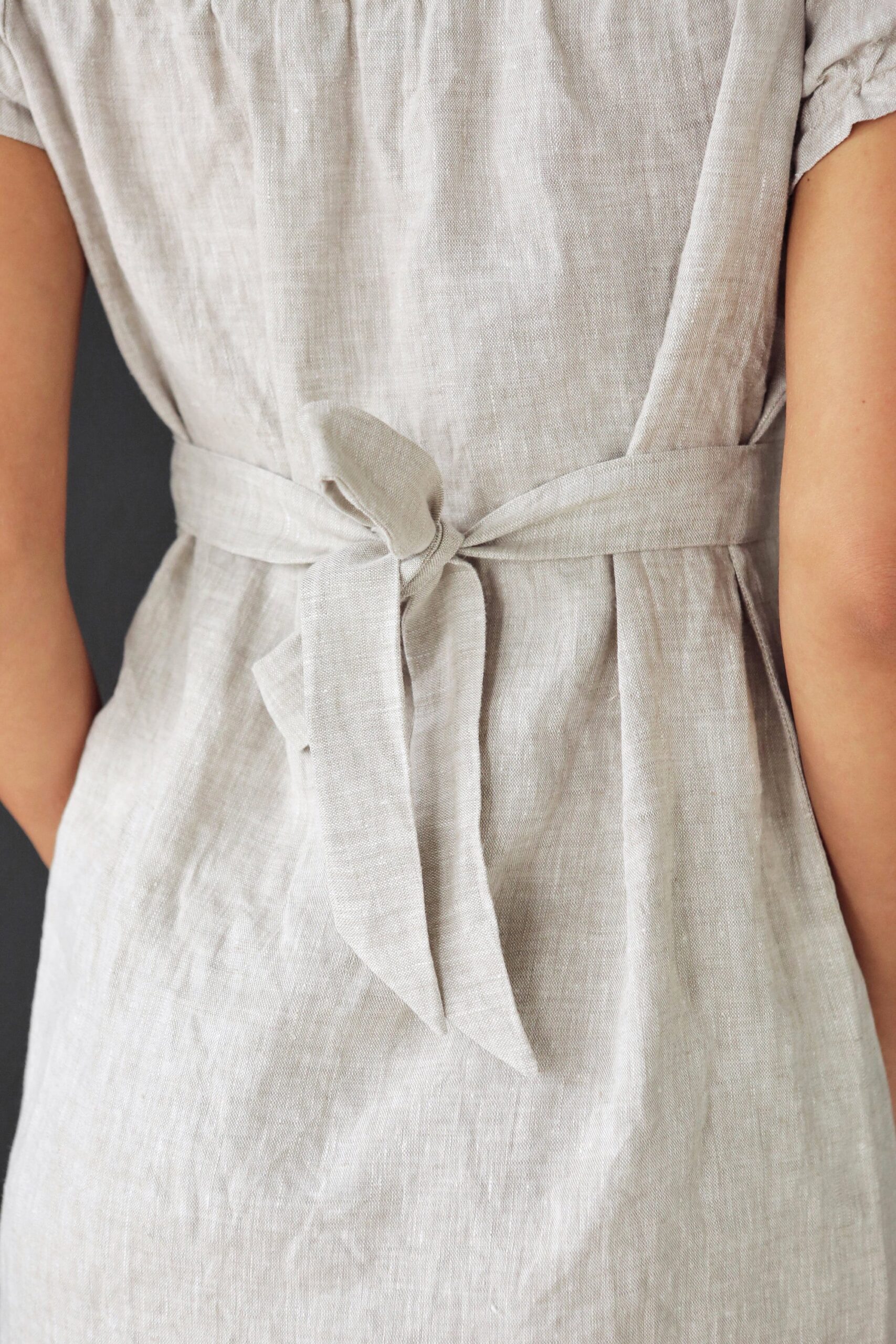 Linen Dress Women Flowing Fit V5 - Image 7