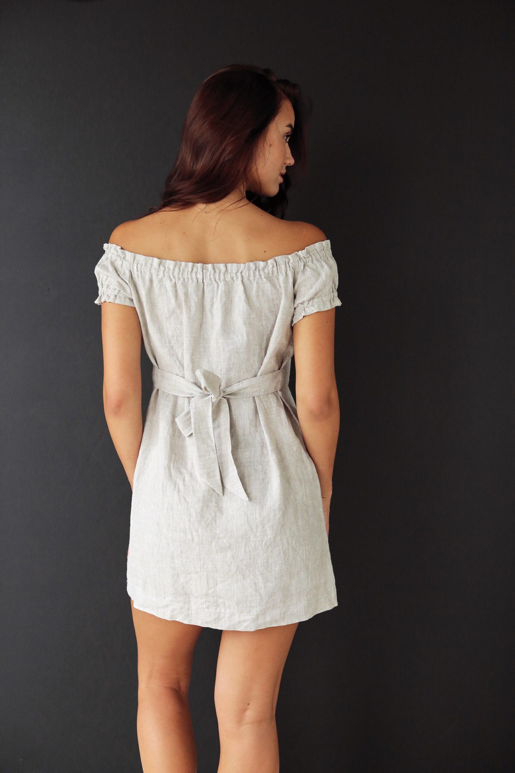 Linen Dress Women Flowing Fit V5 - Image 5