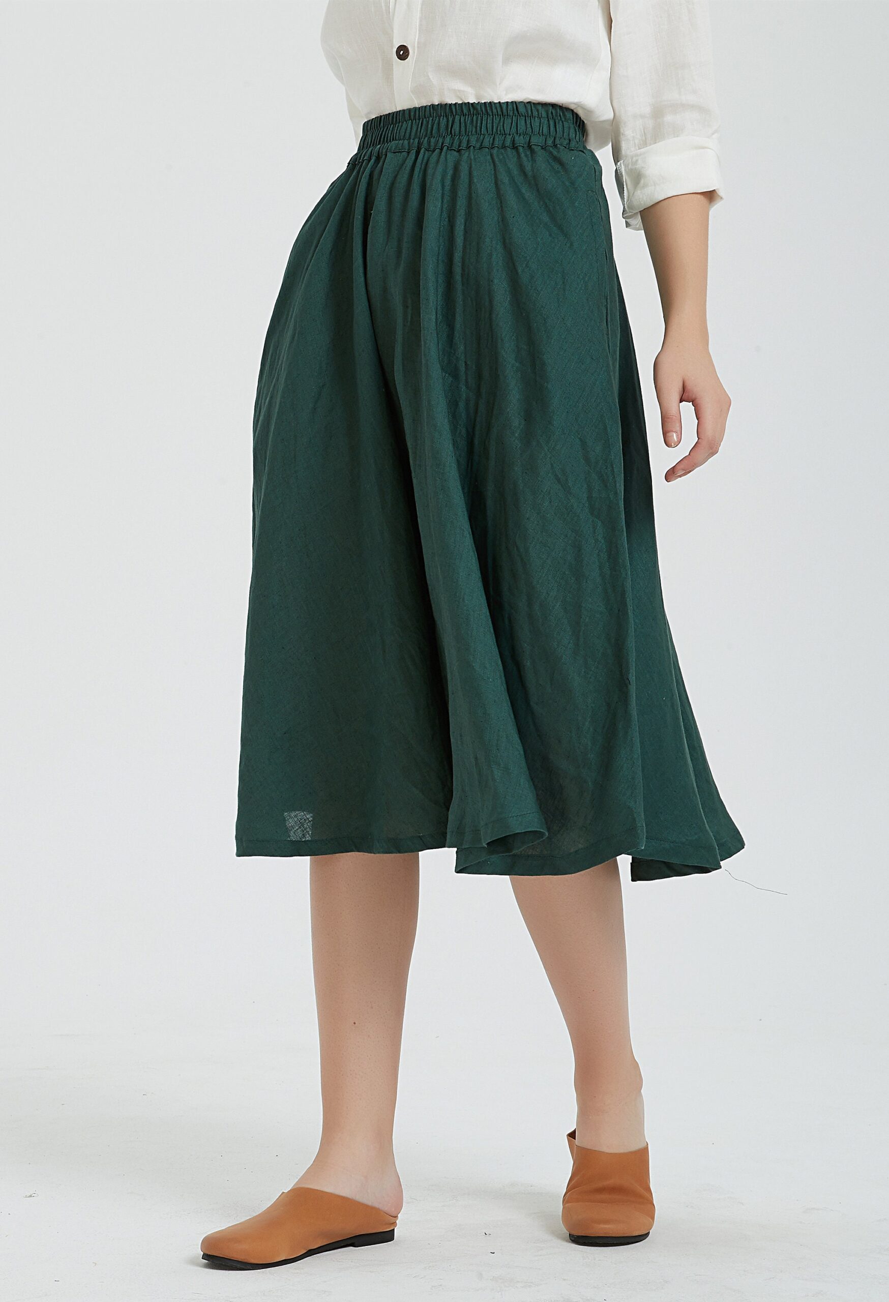 Casual Boho Linen Dress with Pockets Plus Size N117 - Image 7