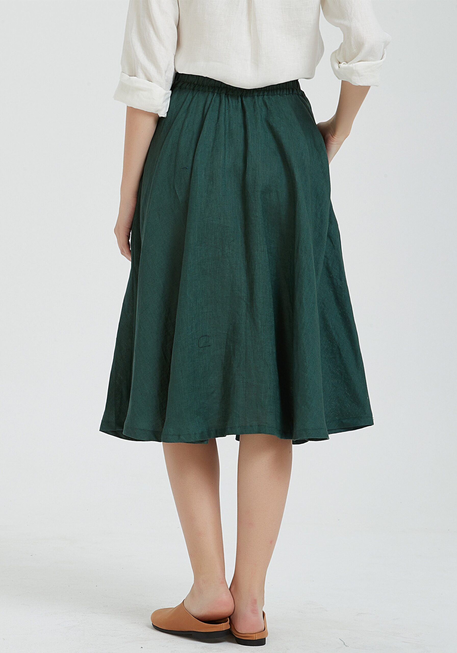 Casual Boho Linen Dress with Pockets Plus Size N117 - Image 8