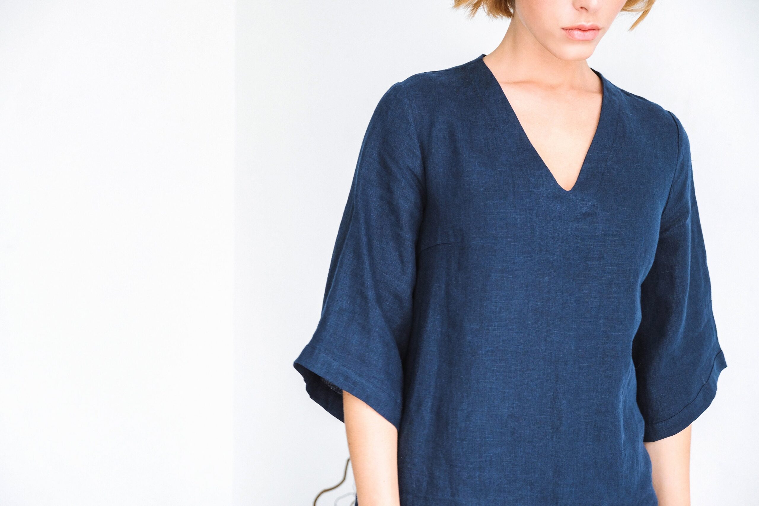 Linen Dress Women Loose Fit Minimalist - Image 5