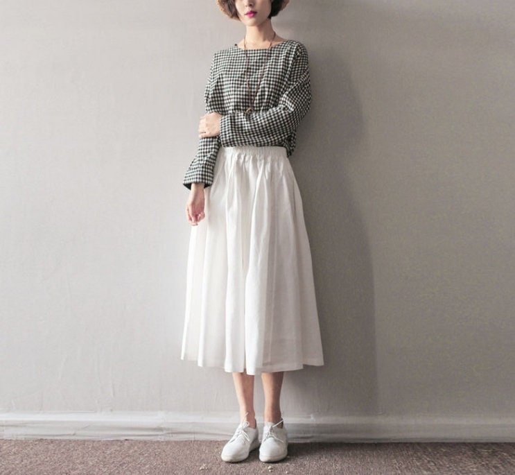 Plus Size Linen Midi Dress Comfortable Casual Fit N38