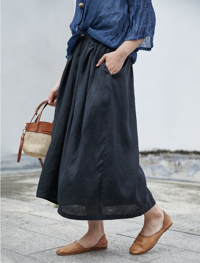 Women Linen Set Pant & Shirt Plus Size Fit Pure N179 - Image 5