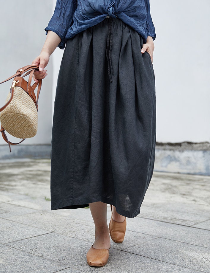 Women Linen Set Pant & Shirt Plus Size Fit Pure N179 - Image 4