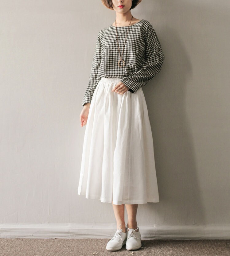 Plus Size Linen Midi Dress Comfortable Casual Fit N38 - Image 3