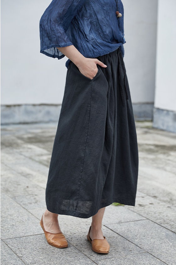 Women Linen Set Pant & Shirt Plus Size Fit Pure N179 - Image 2