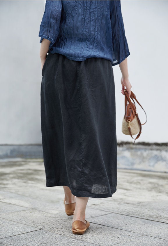Women Linen Set Pant & Shirt Plus Size Fit Pure N179 - Image 7