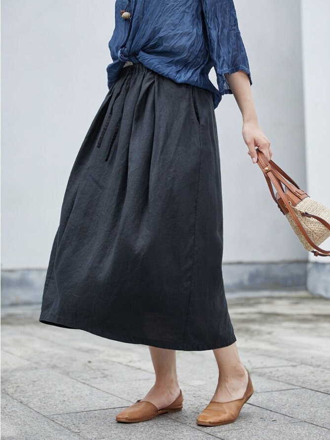 Women Linen Set Pant & Shirt Plus Size Fit Pure N179 - Image 3