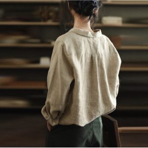 Linen Top Comfortable Fit Women F54