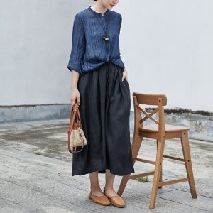 Women Linen Set Pant & Shirt Plus Size Fit Pure N179