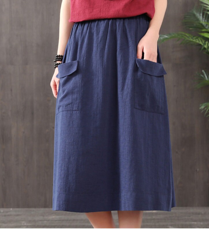 Maxi Length Plus Size Fit Pure Linen For Women Linen N254 - Image 2