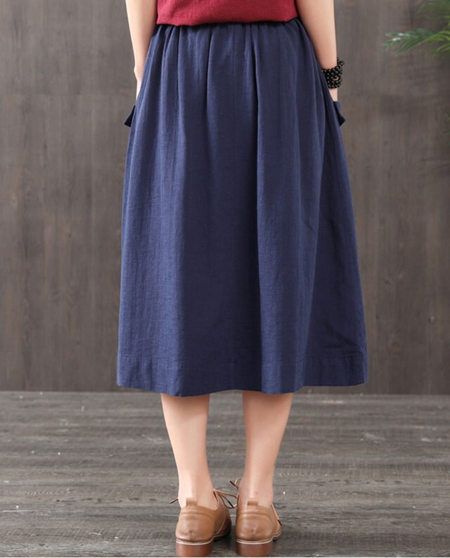 Maxi Length Plus Size Fit Pure Linen For Women Linen N254 - Image 4