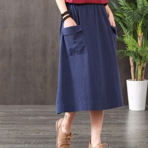Maxi Length Plus Size Fit Pure Linen For Women Linen N254