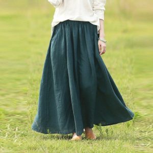 Wholesale 5 Set Random Relaxed Fit Plus Size Linen Maxi Dress Casual R12
