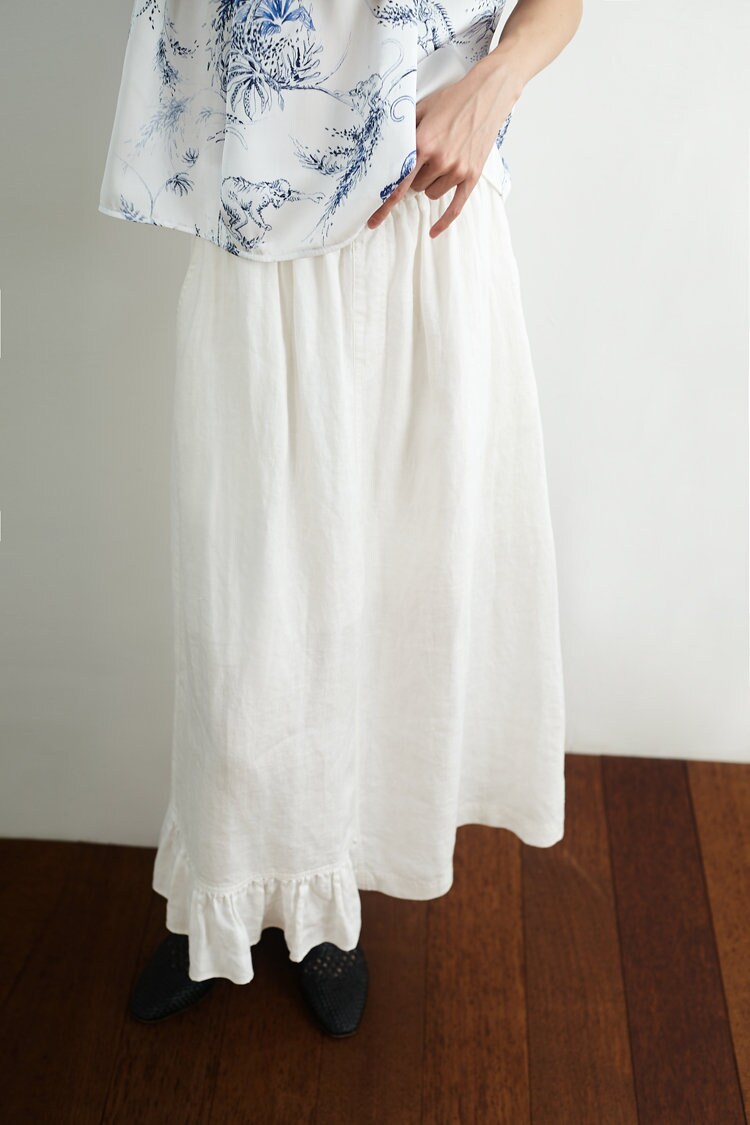 With Pockets Plus Size Fit Pure Linen For Women Linen F389 - Image 3