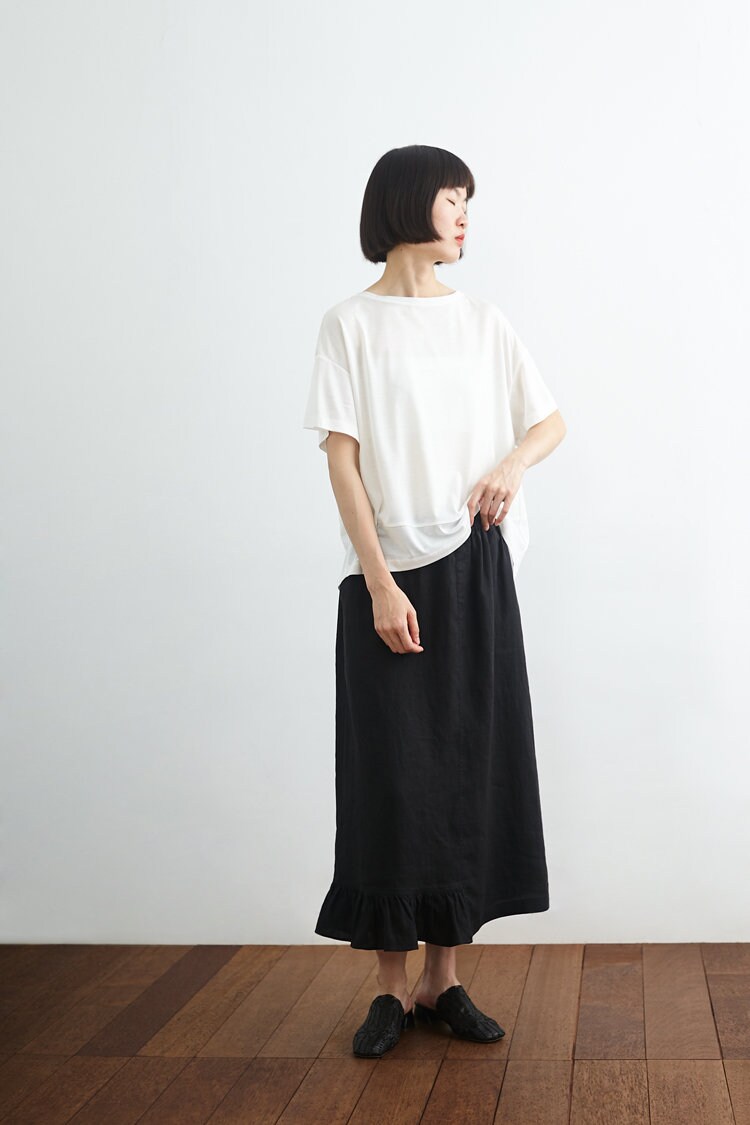 With Pockets Plus Size Fit Pure Linen For Women Linen F389 - Image 4