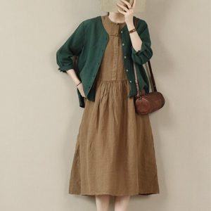 Linen Top Shirt Style Everyday Fit F378