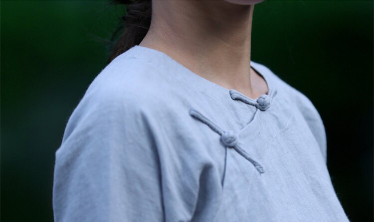 Linen Top Shirt Style Relaxed Fit F03 - Image 9