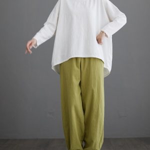 Linen Top Shirt Style Extended Fit N342
